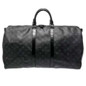 Louis Vuitton Black Duffel Bag size 55